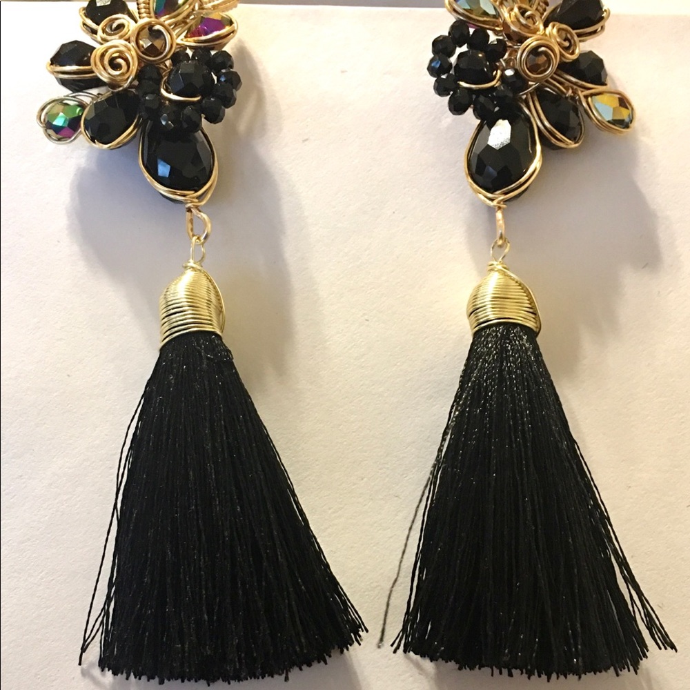 3” Black Earrings